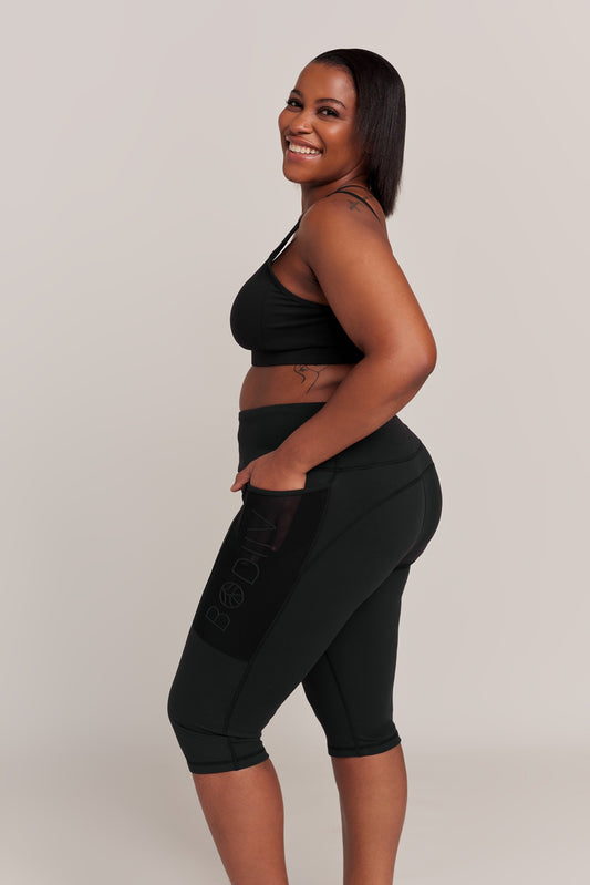 Curvy Comfort V Waistband Capri Legging - BODIIV