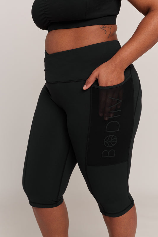 Curvy Comfort V Waistband Capri Legging - BODIIV 