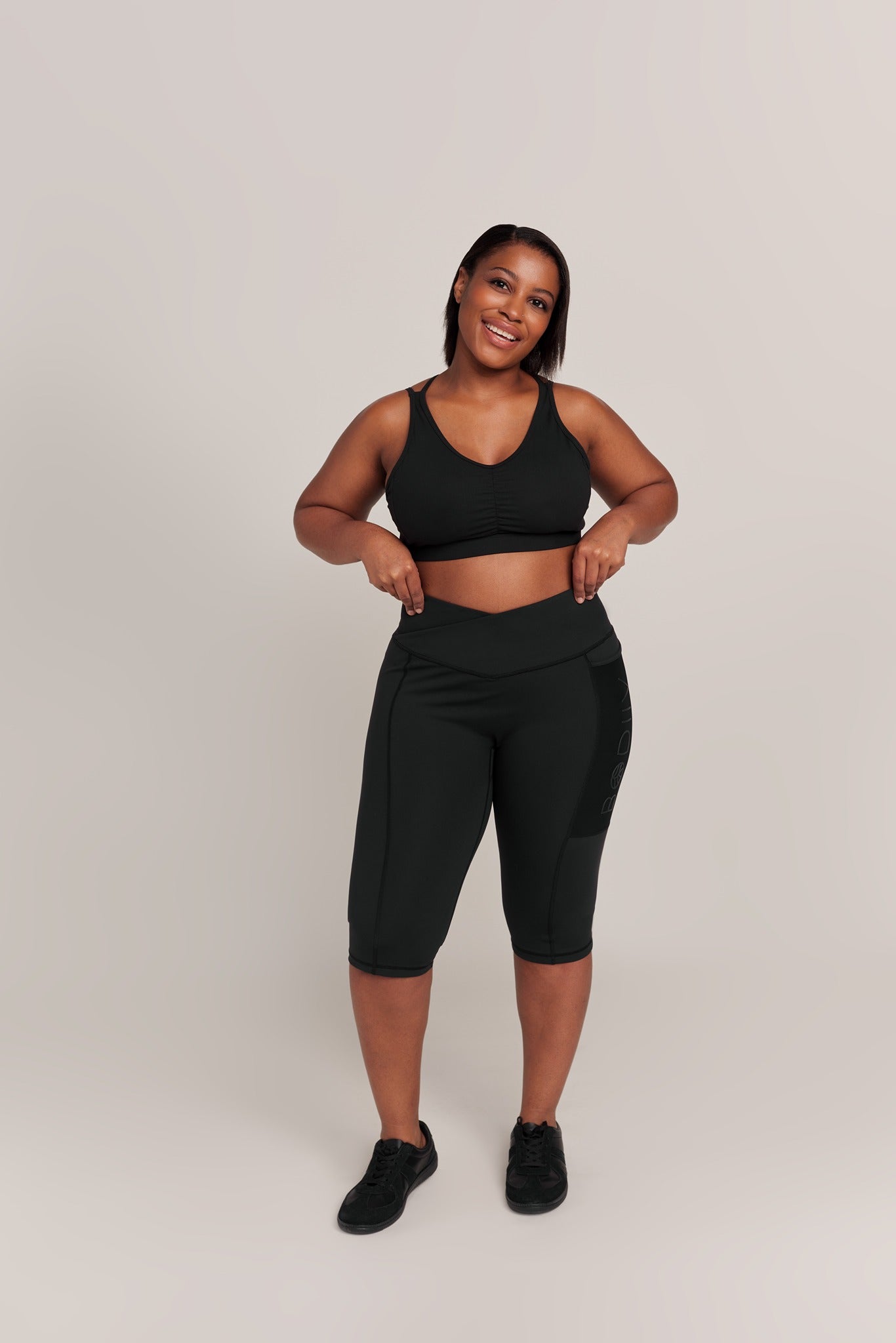 Curvy Comfort V Waistband Capri Legging - BODIIV 